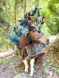 Guardian of the Green - Halloween Fantasy Green Man Costume for Miniature Horse