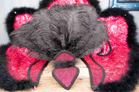 Bubblegum Burlesque - Feathered Headdress, Cape and Tail Fascinator for Mini Horse