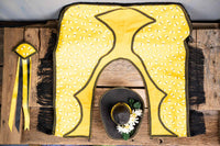 Bumble Buzz Bandit - Cowboy Set with Hat, Fringed Shawl and Tail Fascinator