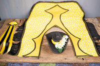 Bumble Buzz Bandit - Cowboy Set with Hat, Fringed Shawl and Tail Fascinator