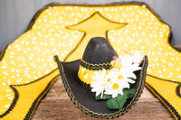 Bumble Buzz Bandit - Cowboy Set with Hat, Fringed Shawl and Tail Fascinator