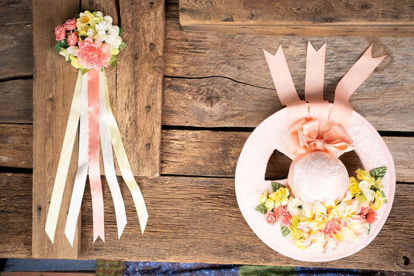 Pastel Parfait - Derby Hat and Tail Fascinator for Mini Horse