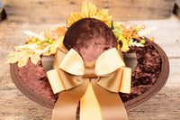 Cider and Spice - Derby Hat and Tail Fascinator for Mini Horse