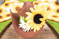Sunflower Stampede - Cowboy Set with Hat, Fringed Shawl and Tail Fascinator