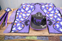 Bat-tastic Buckaroo - Fancy Cowboy Set with Hat, Fringed Shawl and Tail Fascinator