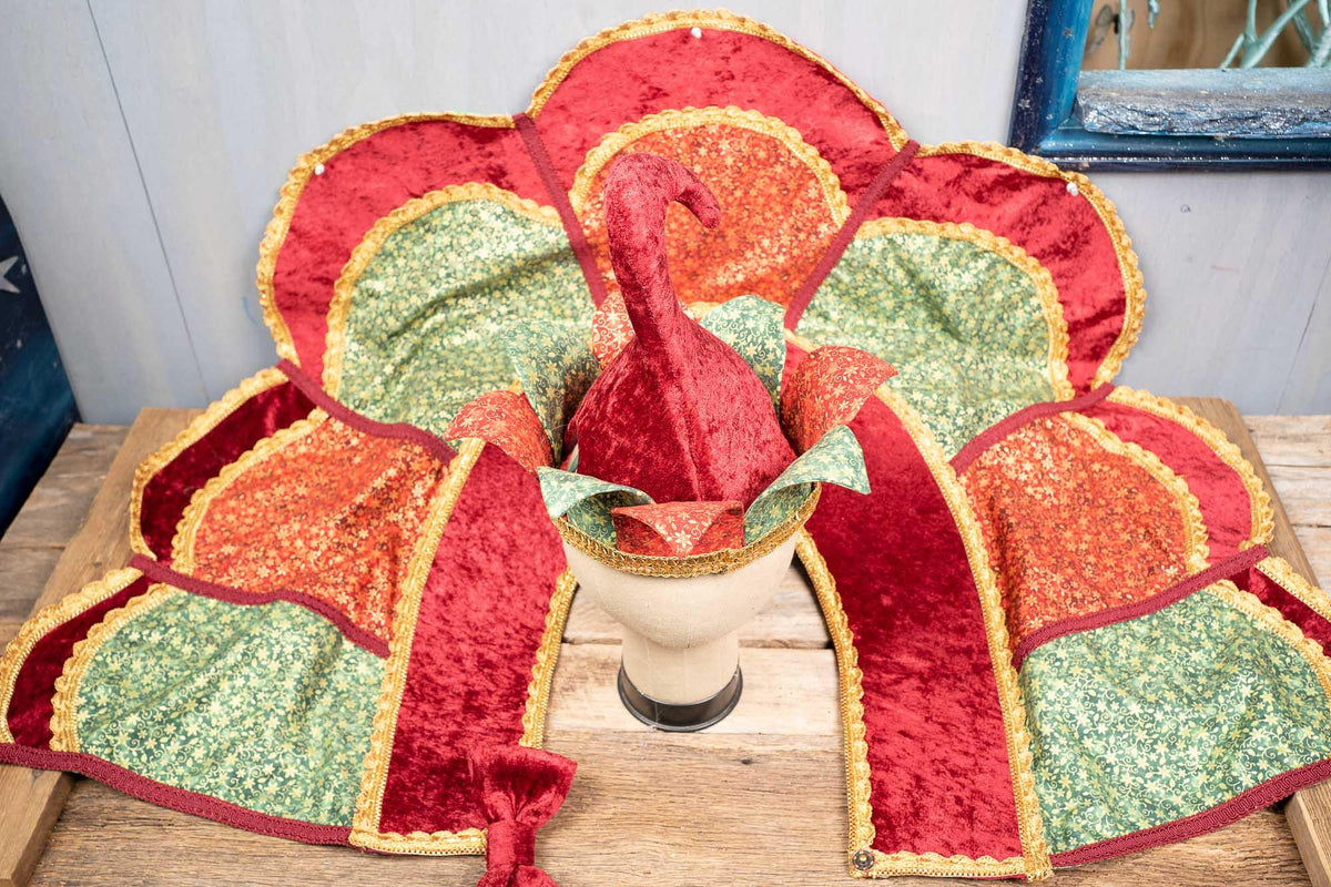 Winterberry Wonderland - Costume with Elf Hat, Cape and Tail Fascinator for Mini Horse