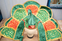 Yuletide Enchantment - Costume with Elf Hat, Cape and Tail Fascinator for Mini Horse