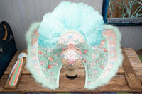 Butterfly Sherbet Swirl - Feathered Headdress, Cape and Tail Fascinator for Mini Horse