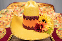 Cornucopia Cowboy - Fancy Cowboy Set with Hat, Fringed Shawl and Tail Fascinator