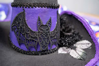 Bat-tastic Buckaroo - Fancy Cowboy Set with Hat, Fringed Shawl and Tail Fascinator