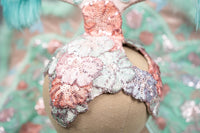 Butterfly Sherbet Swirl - Feathered Headdress, Cape and Tail Fascinator for Mini Horse